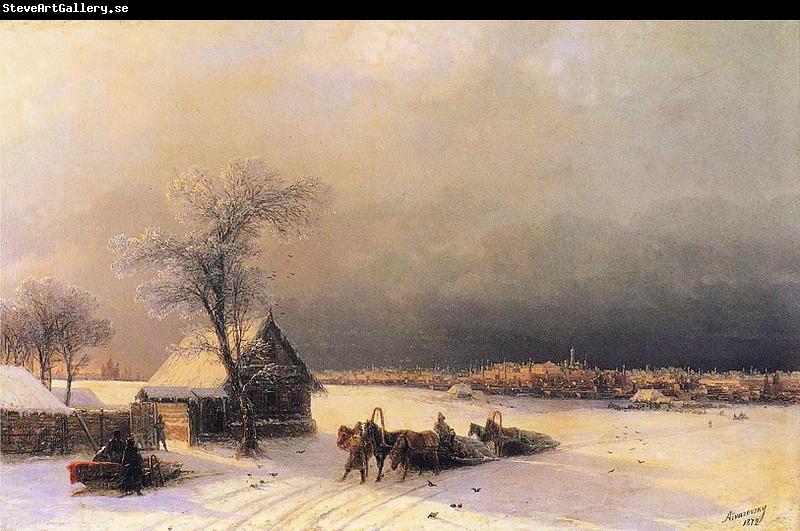 Ivan Aivazovsky Moscow in Winter from the Sparrow Hills